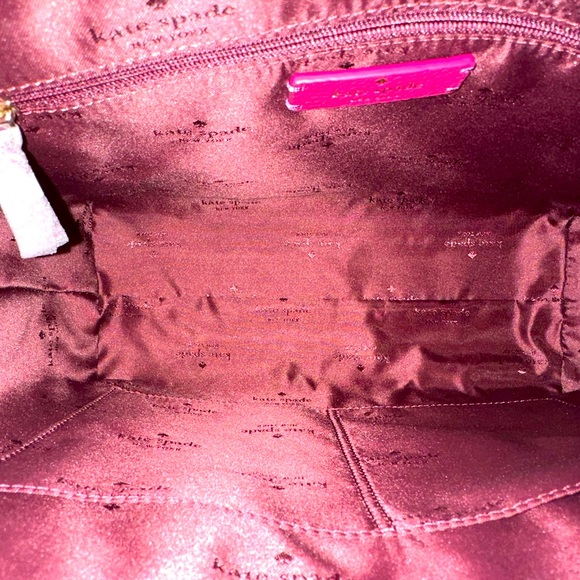 KATE SPADE Monica Satchel Pebble Leather, Raspberry, #WKR00240 NWT - Picture 5 of 6